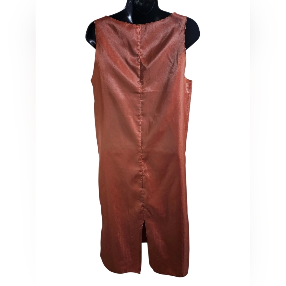GGC by Jill London Rust Orange Sheath Maxi Dress Medium - Picture 6 of 10